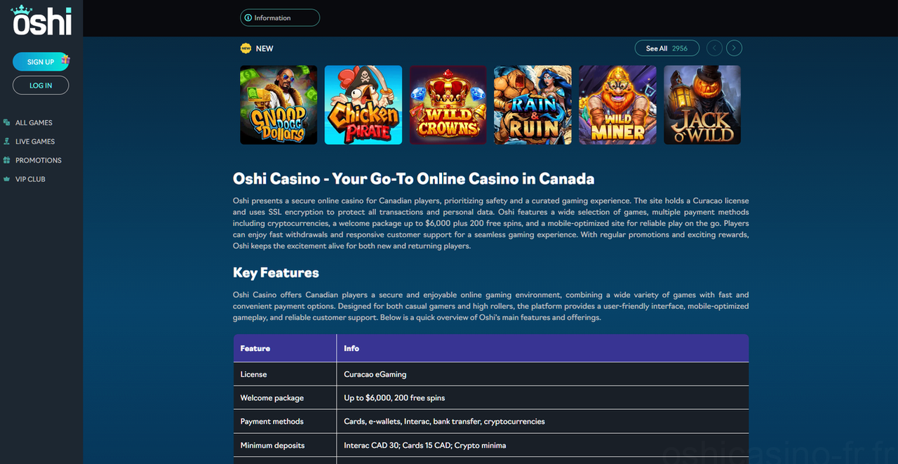 Oshi Casino Casino